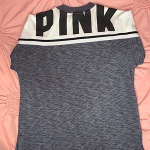 Victoria’s Secret Pink gray & white sweat shirt
